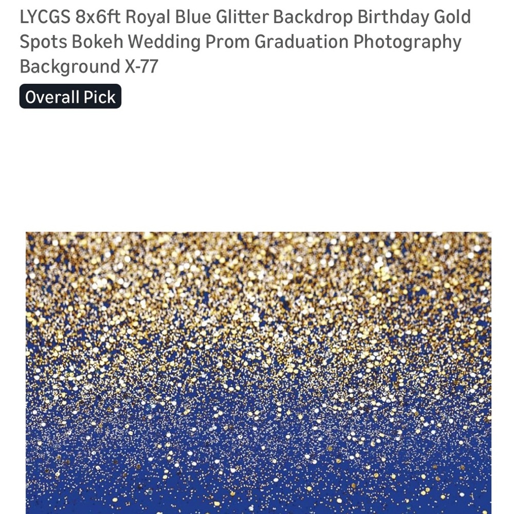 Photography Backdrop with Gold and Cream Design 8x6 foot